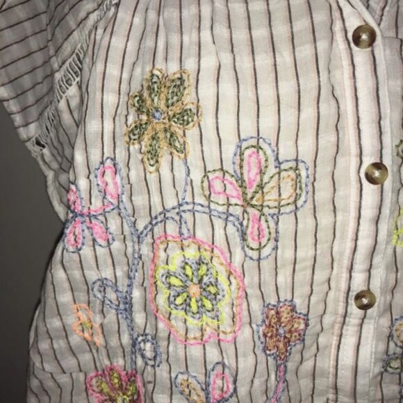 Anthropologie Pilcro Serena Surf Henley Blouse - Picture 5 of 10